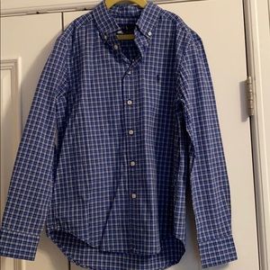 Boys, Ralph Lauren, blue plaid button down, M10/12